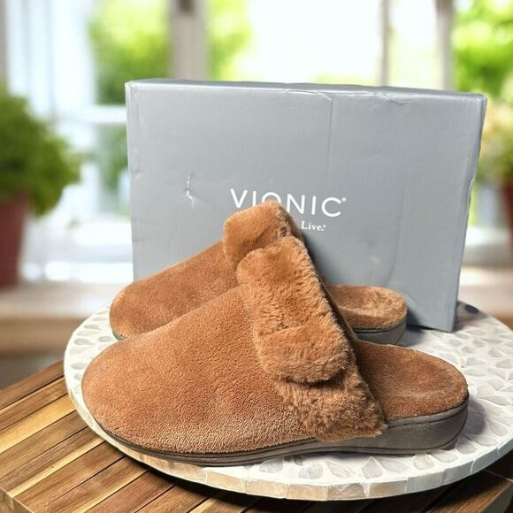 Vionic Marielle Terry Adjustable Orthotic Arch Support Slide Slippers Women’s Si - Picture 3 of 12